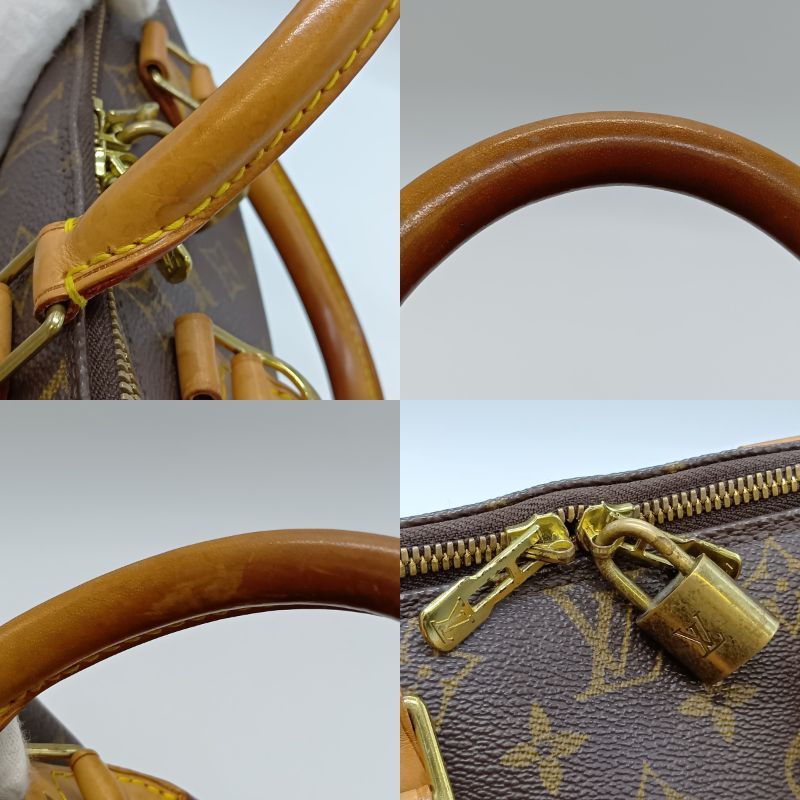 Louis Vuitton Monogram Alma Handbag M51130 Brown Padlock Key Miss Ing