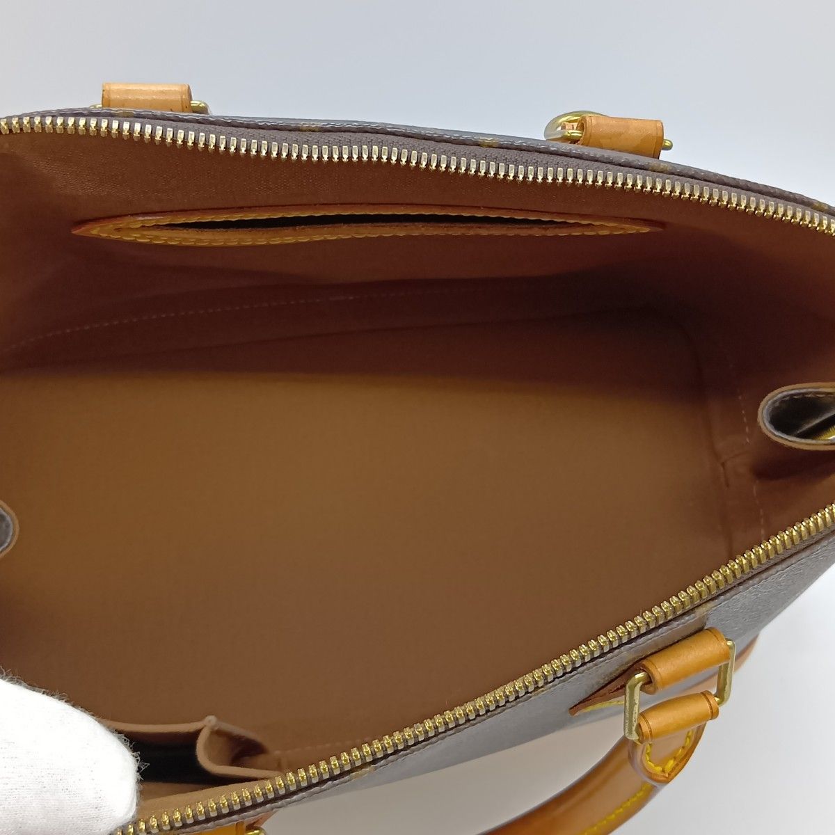 Louis Vuitton Monogram Alma Handbag M51130 Brown Padlock Key Miss Ing