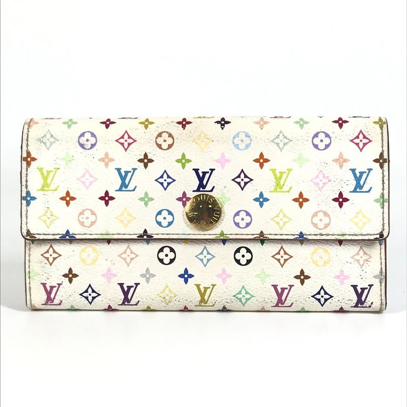 Louis Vuitton Portefeuille Sarah Rich M93744 Monogram Multicolor Canvas Bronze