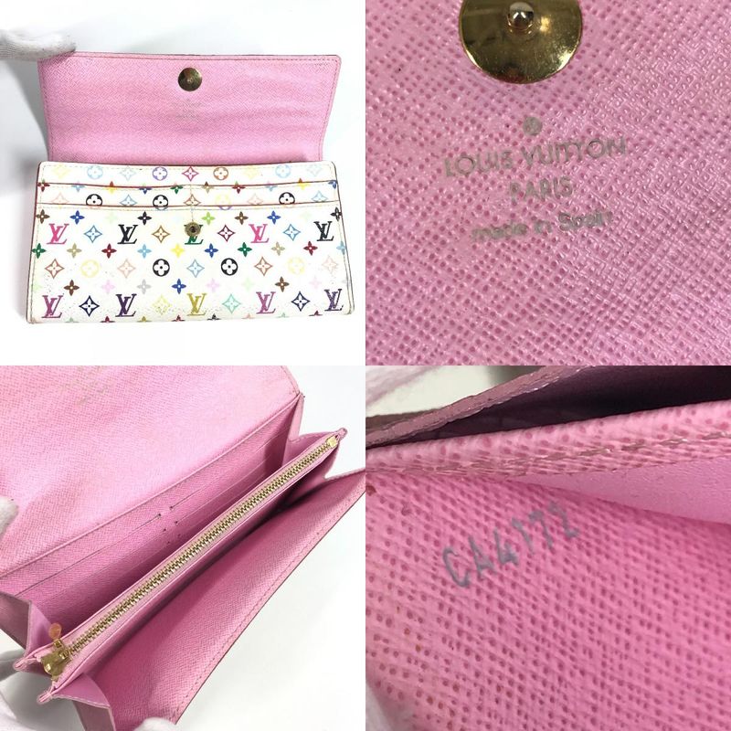 Louis Vuitton Portefeuille Sarah Rich M93744 Monogram Multicolor Canvas Bronze