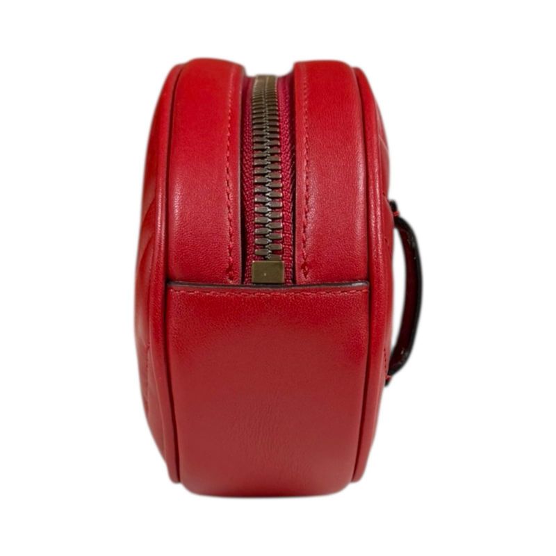 Gucci GG Marmont Waist Bag Leather 476434 Red Ladies Gucci  Gucci