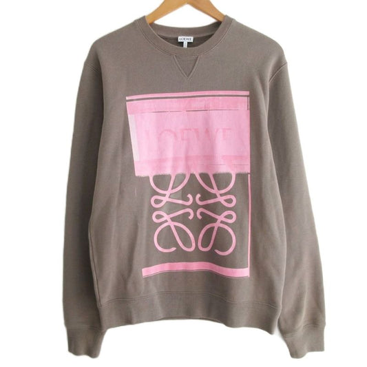 Loewe Anagram Photo Copy Sweatshirt Logo Print Crew Neck H526y24x11 XS Brown