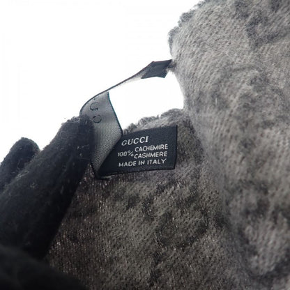 Gucci GG Pattern Scarf Cashmere Gray Men's Women's [AB Rank]