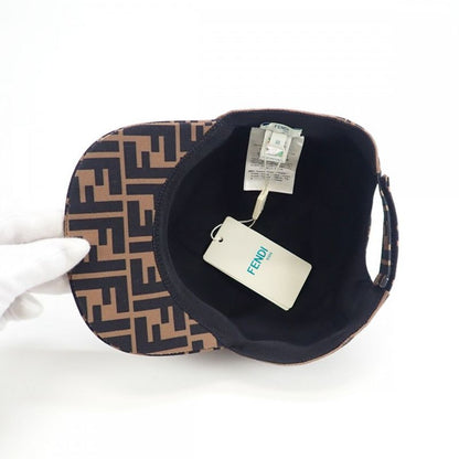 Fendi Baseball Zucca Pattern Jup004_aapv Cap Polyester Cotton Brown Kids [S Rank