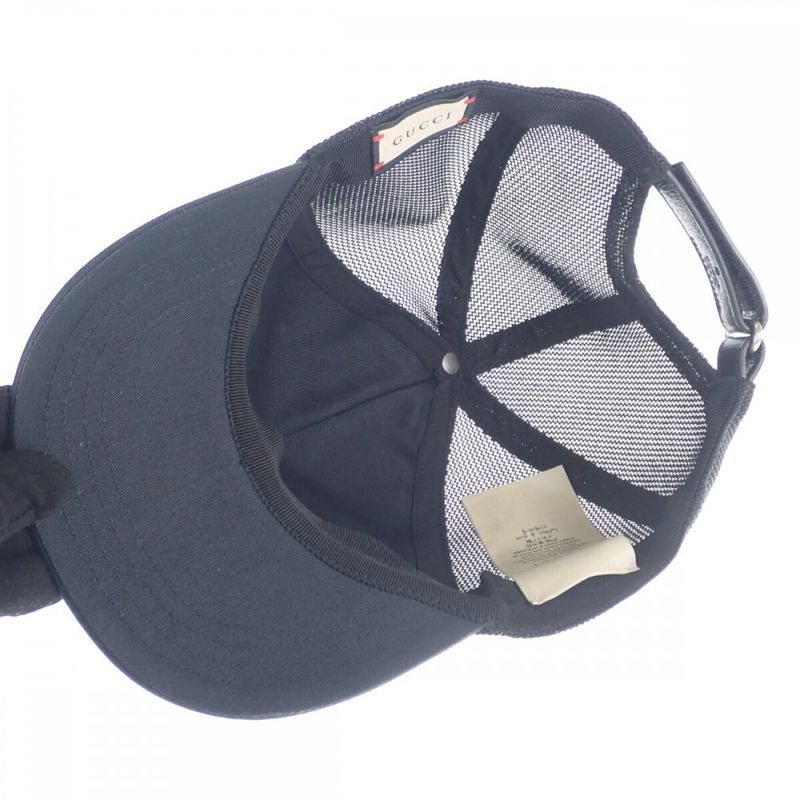 Gucci Baseball With Patches 701324 4haoy 1060 Cap Cotton Black Men's Women's