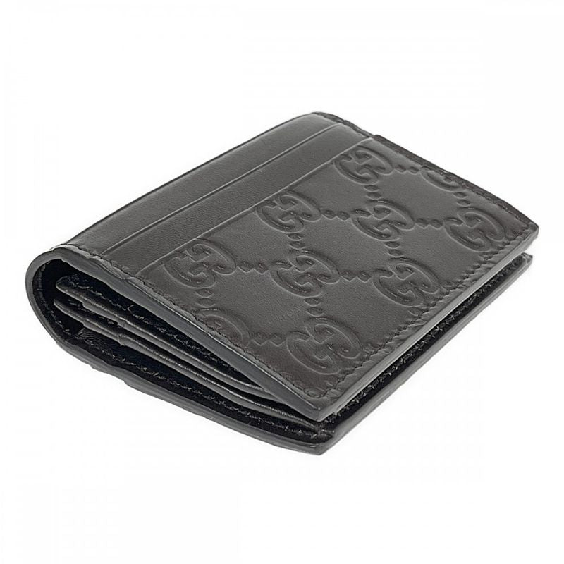 Gucci Shimmer 386862 Card Case Leather Brown Men's Women's Iseya