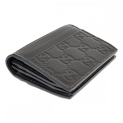 Gucci Shimmer 386862 Card Case Leather Brown Men's Women's Iseya