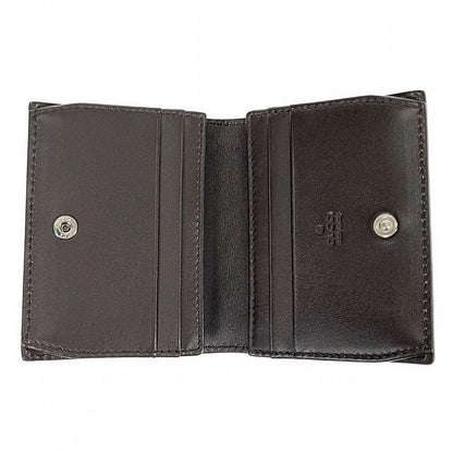 Gucci Shimmer 386862 Card Case Leather Brown Men's Women's Iseya
