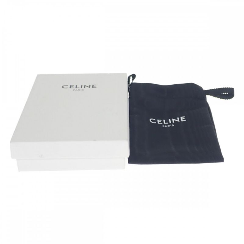 Celine Card Holder 10b703emj.04lu Card Case Lambskin Tan Ladies [S Rank