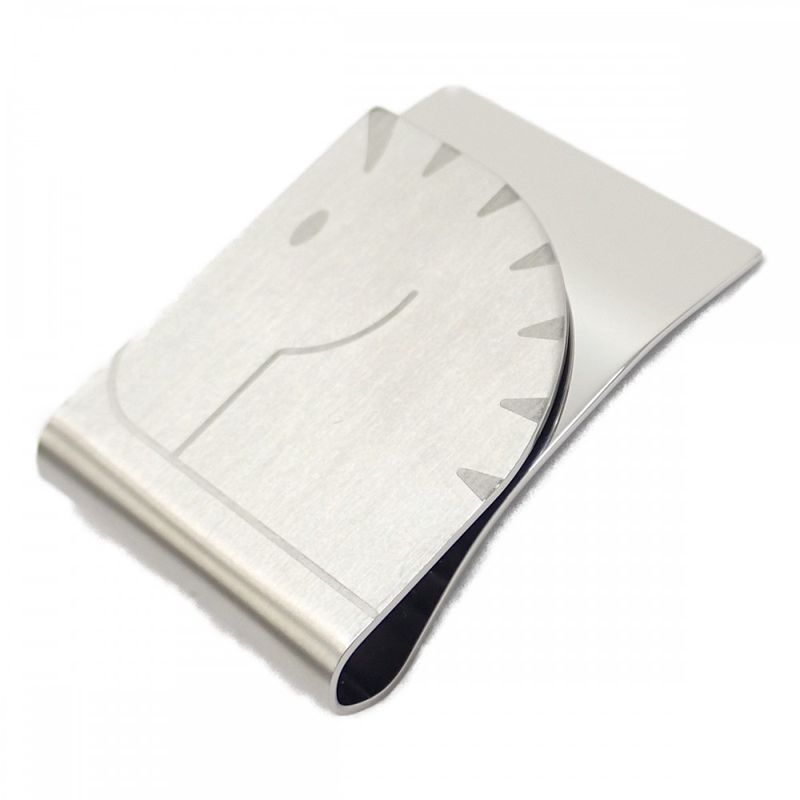 [A Rank] Hermes Horse Money Clip Silver Men's Iseya