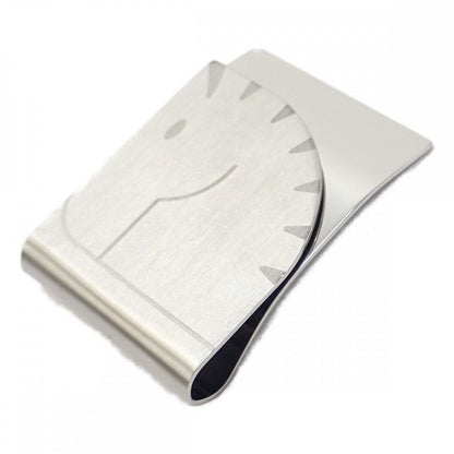 [A Rank] Hermes Horse Money Clip Silver Men's Iseya