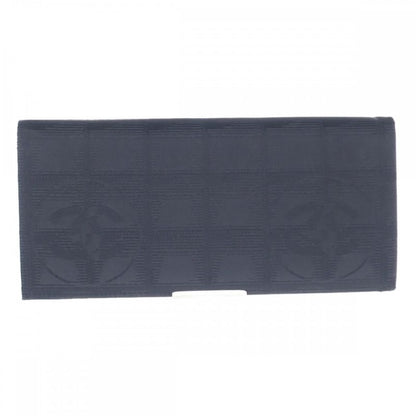[AB Rank] Chanel New Travel Line A15788 Long Wallet Nylon Leather Black Ladies