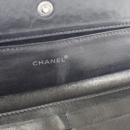 [AB Rank] Chanel New Travel Line A15788 Long Wallet Nylon Leather Black Ladies