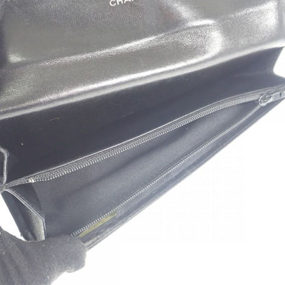 [AB Rank] Chanel New Travel Line A15788 Long Wallet Nylon Leather Black Ladies
