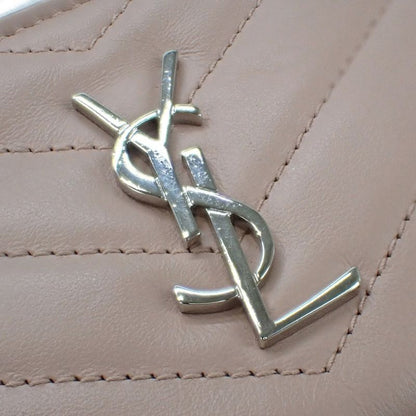 Saint Laurent Monogram Pouch 438386 Coin Case Leather Beige Women's [AB
