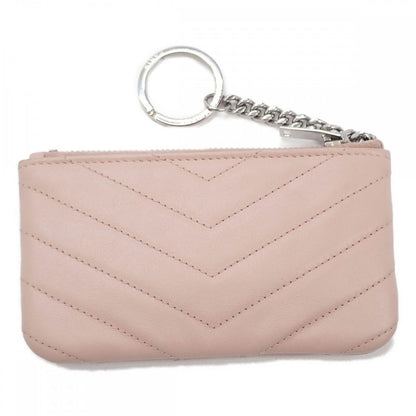 Saint Laurent Monogram Pouch 438386 Coin Case Leather Beige Women's [AB