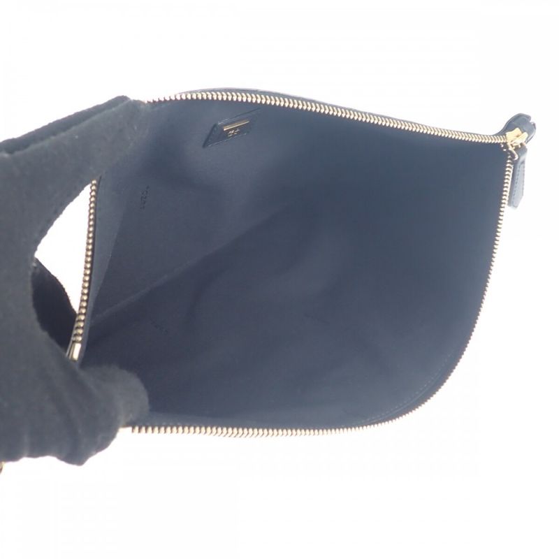 Fendi Flat Pouch Large 8n0178 AEHR Pouch Clutch Bag Calf Pink Men Ladies [AB