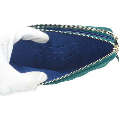 Chanel Chain Wallet Ap0248 Long Wallet Mini Bag Canvas Green Gold Hardware