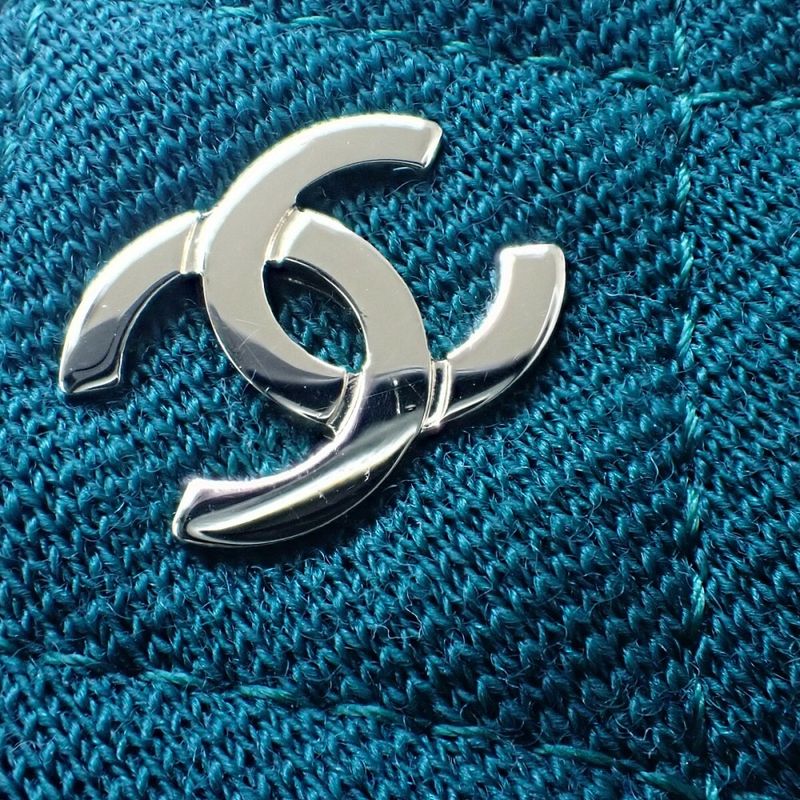 Chanel Chain Wallet Ap0248 Long Wallet Mini Bag Canvas Green Gold Hardware