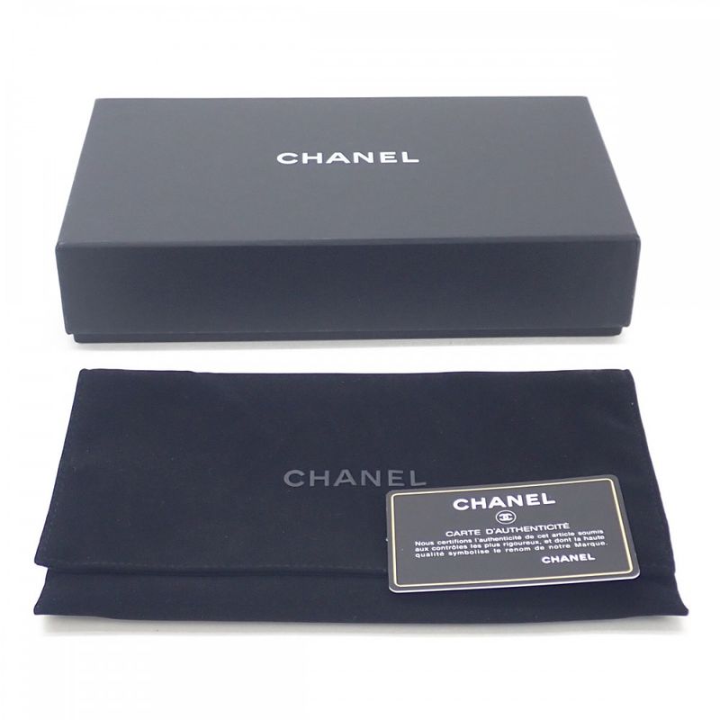 Chanel Chain Wallet Ap0248 Long Wallet Mini Bag Canvas Green Gold Hardware