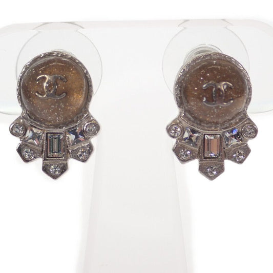 Chanel Coco Mark Earrings Metal Silver Ladies [AB Rank]