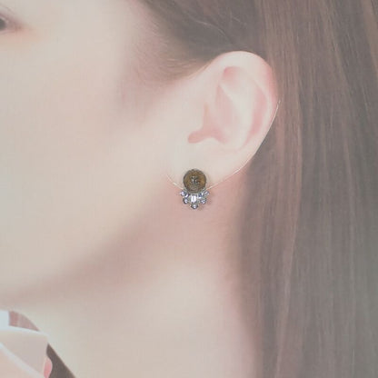 Chanel Coco Mark Earrings Metal Silver Ladies [AB Rank]