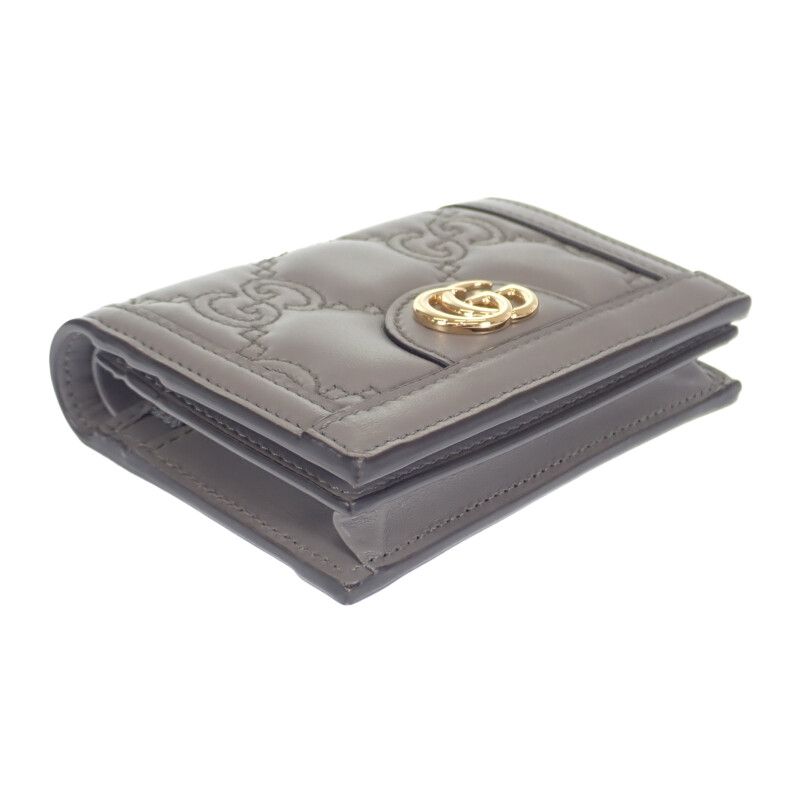 Gucci Ggmatelasse Wallet 723786_um8iauthenticity Card Case Quiltedleather Gray