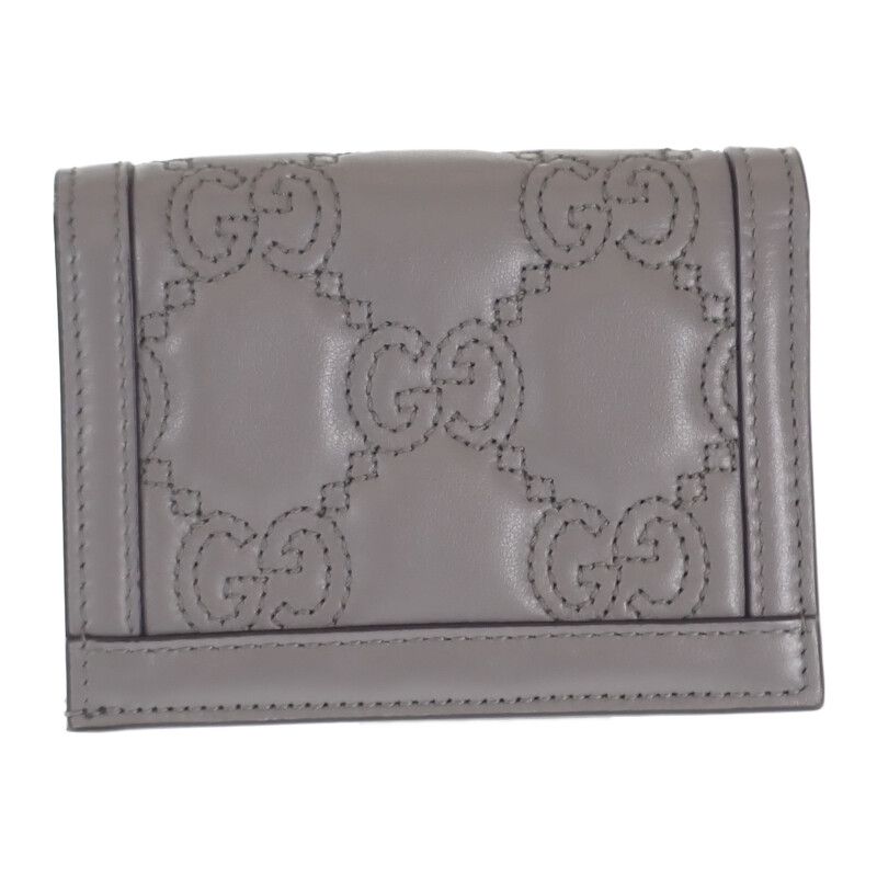 Gucci Ggmatelasse Wallet 723786_um8iauthenticity Card Case Quiltedleather Gray