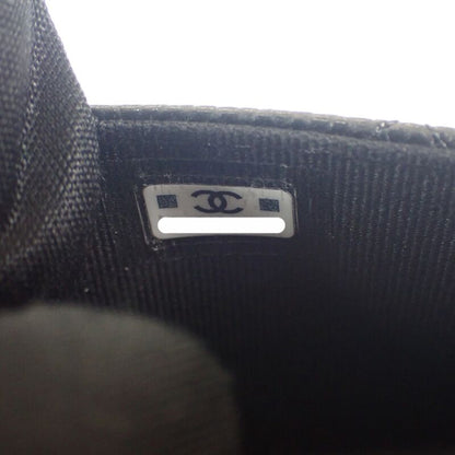 Chanel Classic Flap Ap0214_y01864_c3906 Card Case Caviar Skin Black Gold