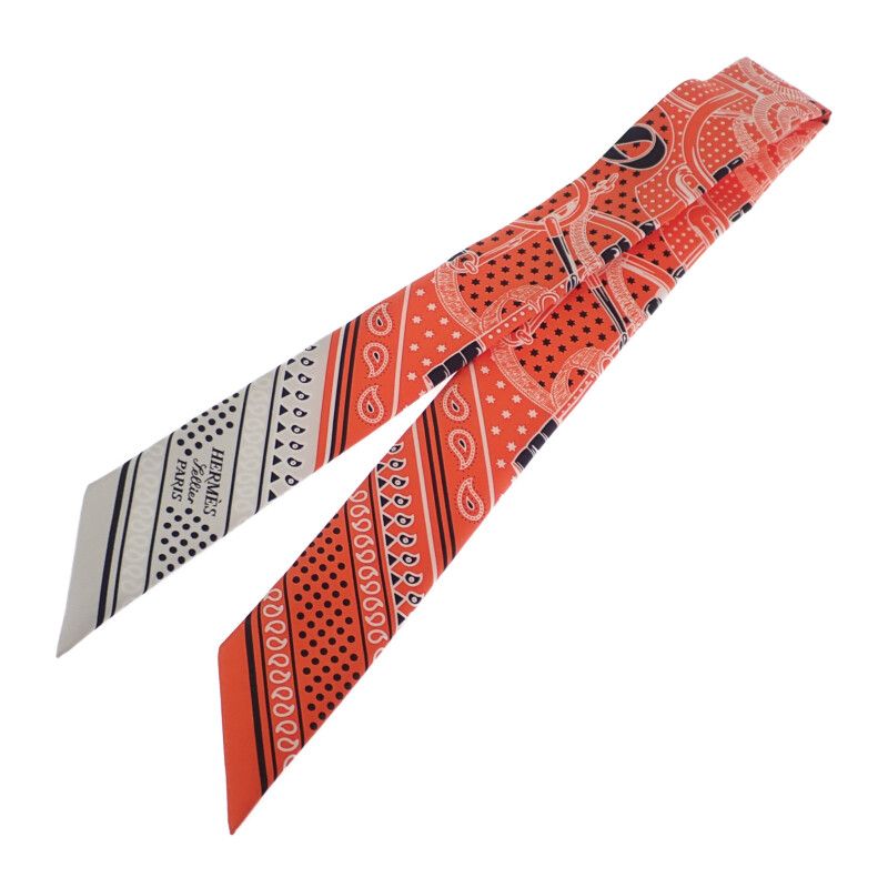 Hermes Twilly Eperon D'or Bandana Eperon D'or Bandana H062978s_05 Scarf Silk