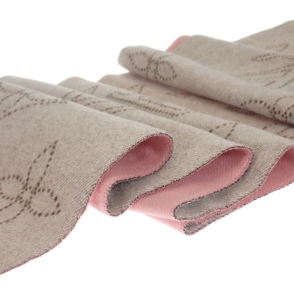 Louis Vuitton Flight Mode Mahina M79402 Scarf Cashmere Wool Silk Grey Rose