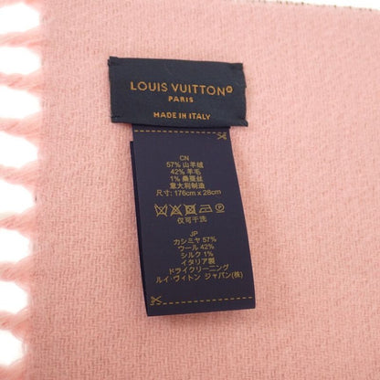 Louis Vuitton Flight Mode Mahina M79402 Scarf Cashmere Wool Silk Grey Rose