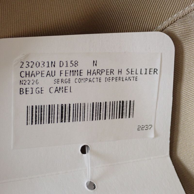 Hermes Harper H Serie Bucket H232031n_d158 Hat Cotton Beige Ladies [grade A