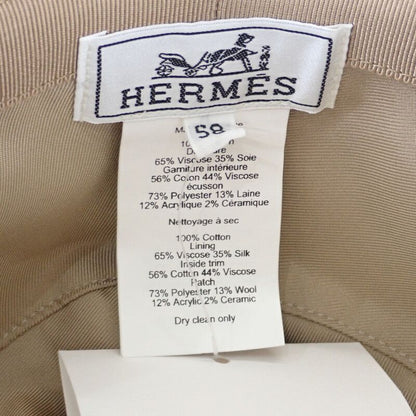Hermes Harper H Serie Bucket H232031n_d158 Hat Cotton Beige Ladies [grade A