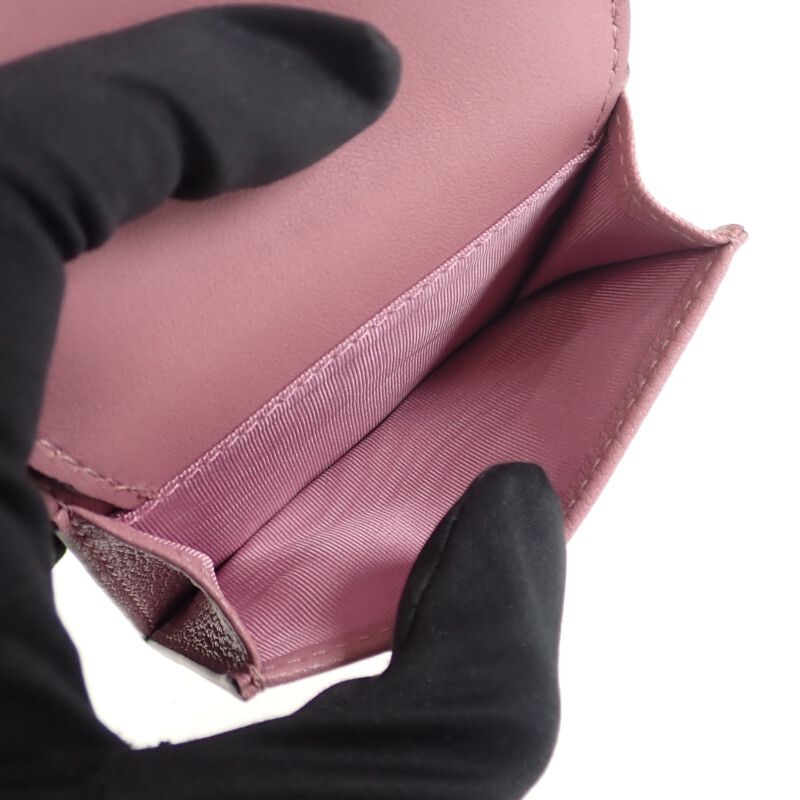 Christian DIOR Saddle Compact Wallet S5653cceh Trifold Wallet Goatskin Lavender