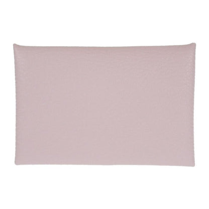 Hermes Calvi Coin Case Chevre Misol Mauve Pale Silver Hardware Purple Men's