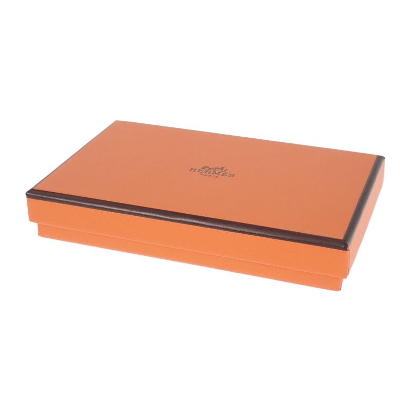 Hermes Calvi Coin Case Chevre Misol Mauve Pale Silver Hardware Purple Men's