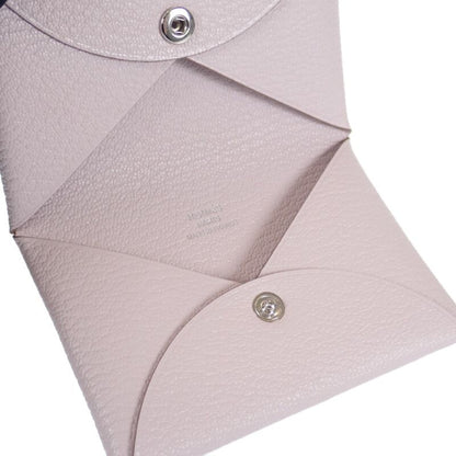 Hermes Calvi Coin Case Chevre Misol Mauve Pale Silver Hardware Purple Men's