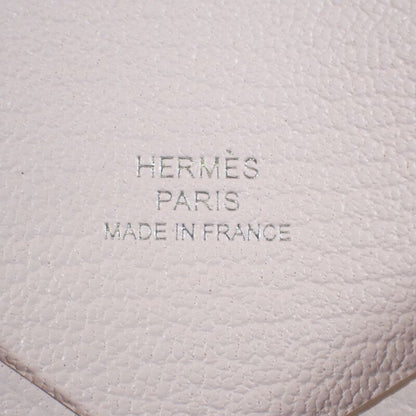 Hermes Calvi Coin Case Chevre Misol Mauve Pale Silver Hardware Purple Men's