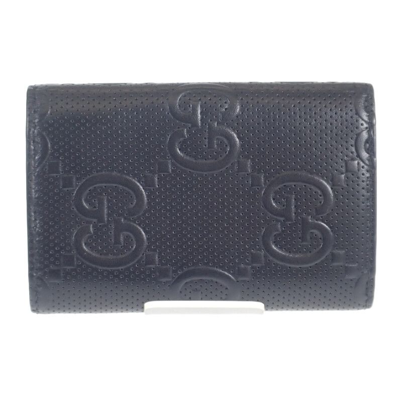 Gucci GG Embossed 6-stack 625565_1w3an_1000 Key Case Leather Black Silver
