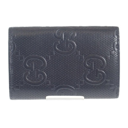 Gucci GG Embossed 6-stack 625565_1w3an_1000 Key Case Leather Black Silver