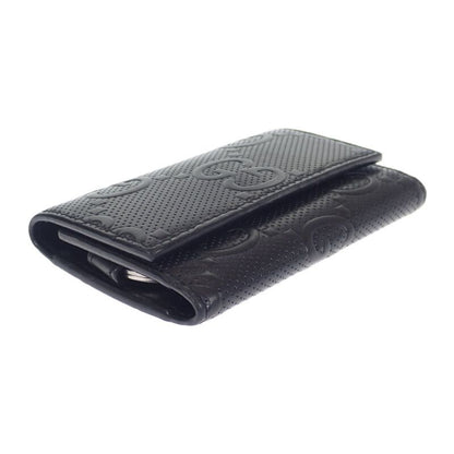 Gucci GG Embossed 6-stack 625565_1w3an_1000 Key Case Leather Black Silver