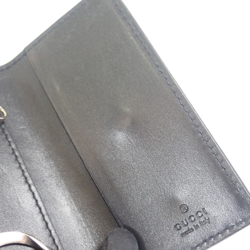 Gucci GG Embossed 6-stack 625565_1w3an_1000 Key Case Leather Black Silver