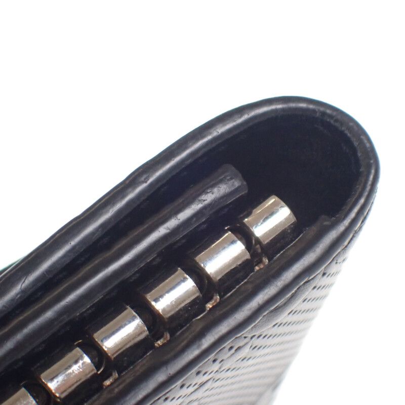 Gucci GG Embossed 6-stack 625565_1w3an_1000 Key Case Leather Black Silver