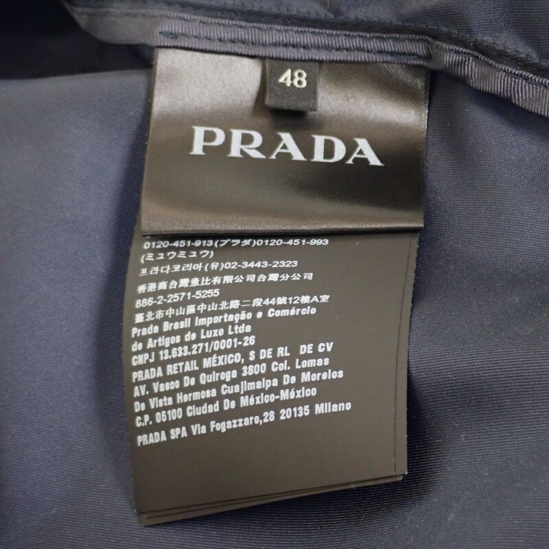 Prada Bomber Jacket 48 Sgh039_r121_i18 Nylon Jacket Blouson Nylon Navy Men's [A