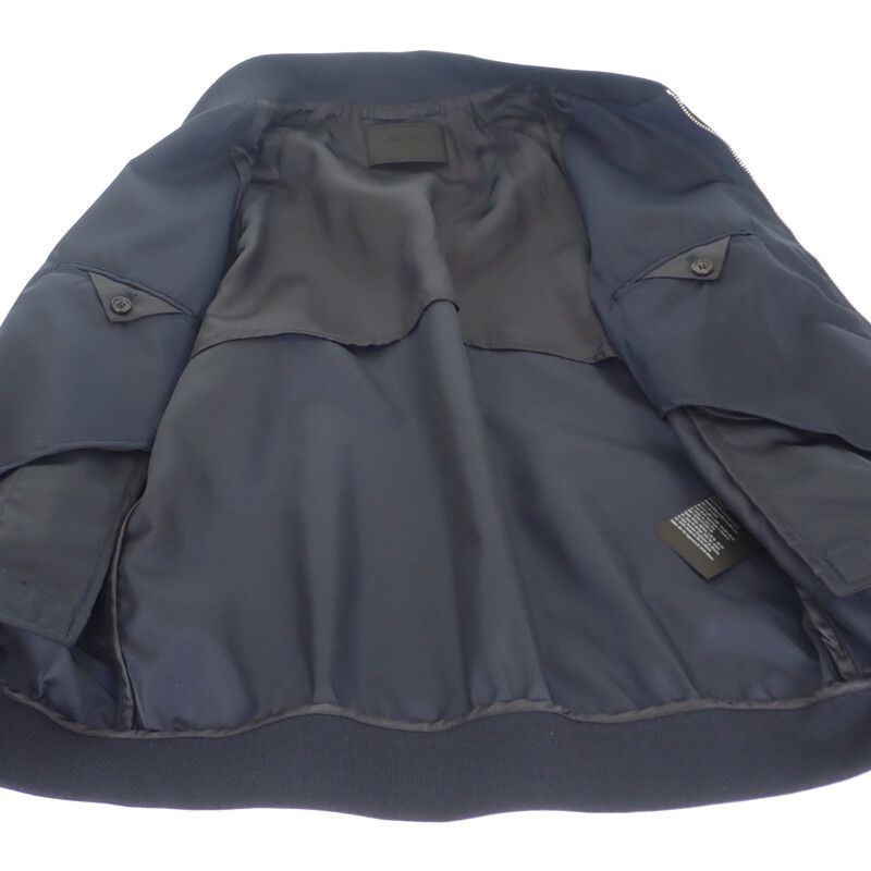 Prada Bomber Jacket 48 Sgh039_r121_i18 Nylon Jacket Blouson Nylon Navy Men's [A