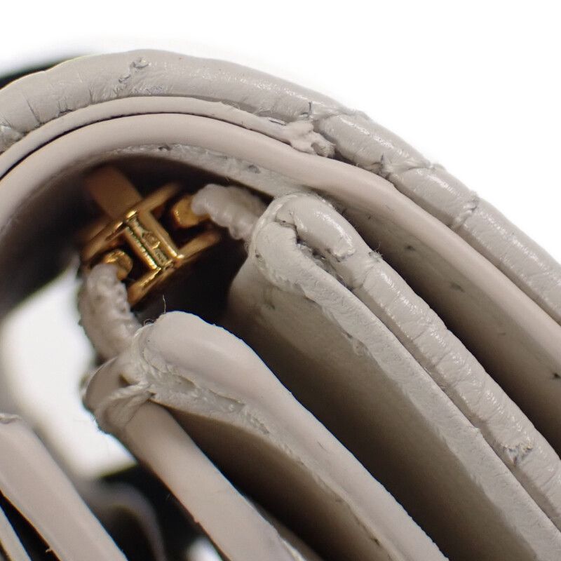 Christian DIOR Caro Hibiscus Wallet S5175unid_m030 Trifold Wallet Calf White