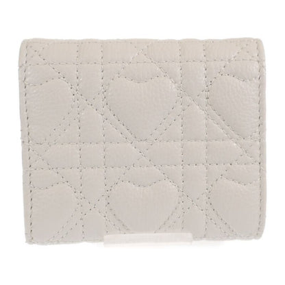 Christian DIOR Caro Hibiscus Wallet S5175unid_m030 Trifold Wallet Calf White