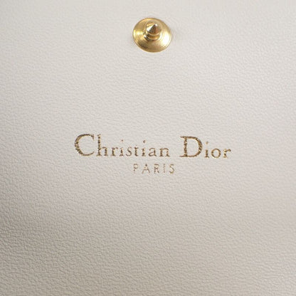 Christian DIOR Caro Hibiscus Wallet S5175unid_m030 Trifold Wallet Calf White