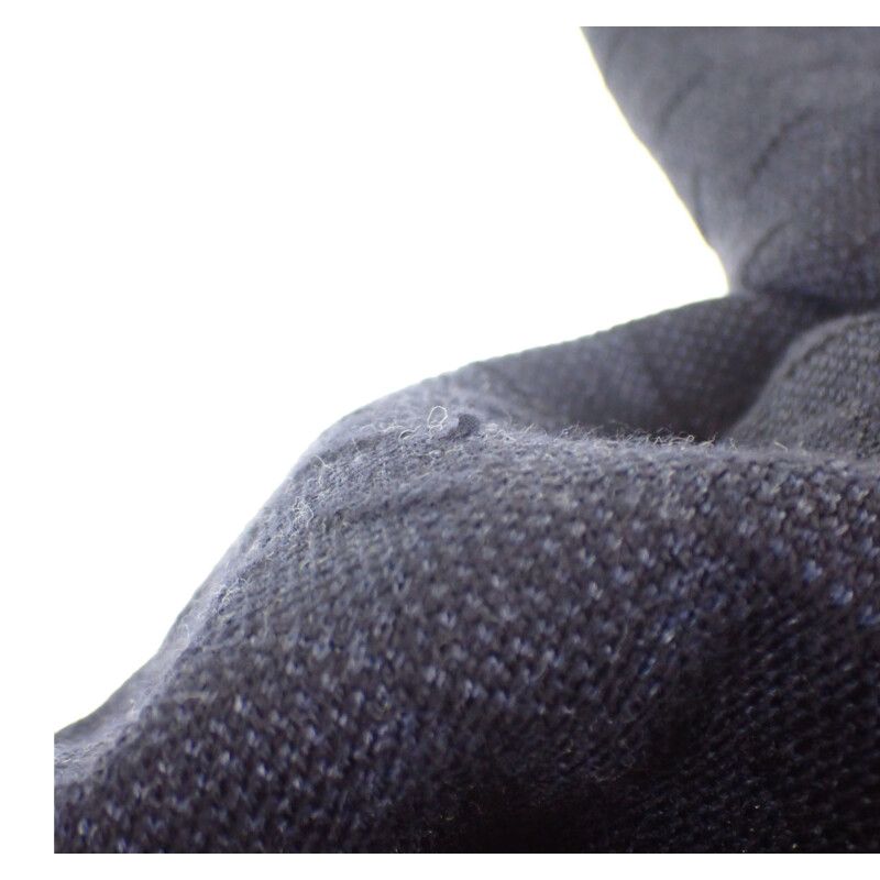 Louis Vuitton Neo Petit Damier M77987 Scarf Wool Leather Navy Men's Women's [AB